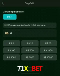 deposits 71X BET